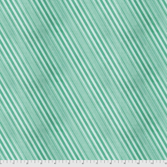 Tim Holtz - Christmastime Peppermint Stripe In Wintermint Fabric