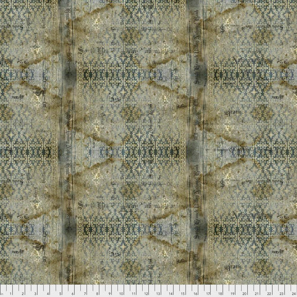 Tim Holtz - Abandoned Stained Damask Fabric