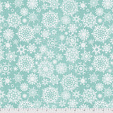 Tim Holtz - Christmastime Snowfall In Mint Fabric