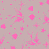 Preorder - Tula Pink True Colors Neon Fairy Flakes In Cosmic Fabric