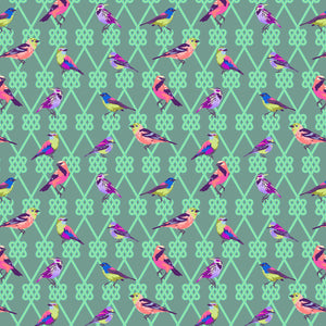 Preorder October - Tula Pink Moon Garden In A Finch In Dusk Fabric