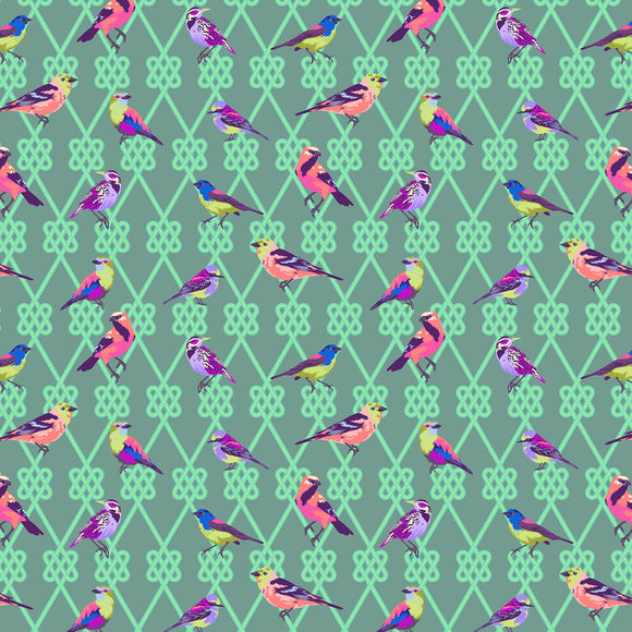 Preorder October - Tula Pink Moon Garden In A Finch In Dusk Fabric