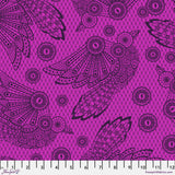 Tula Pink - Nightshade Déjà Vu Raven Lace In Oleander Fabric