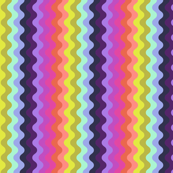 PREORDER APRIL - Tula Pink - Floral Reef - Wave Rider in Deep Dive