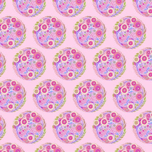 Preorder July - Tula Pink Parisville Déjà Vu Topiary In Strawberry Fabric