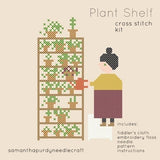 Plant Shelf - Cross Stitch Kit - Samantha Purdy Needlecraft - Craft de Ville