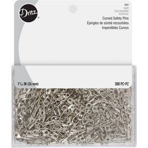 Steel Curved Basting Pins - 300 Pack Safety