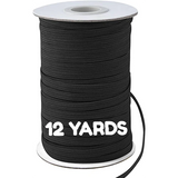 Knit Elastic - Black 1/4 12 Yards