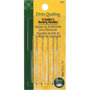 Quilter's Basting Needles - Size 7 - 6 pack - Dritz - Craft de Ville