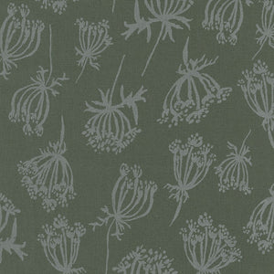 Anna Graham - Riverbend Essex Queen Annes Lace In Pepper Canvas Fabric