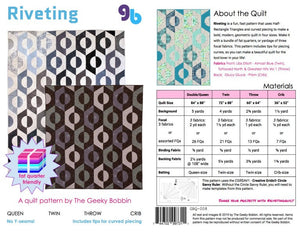 Riveting Quilt Pattern - The Geeky Bobbin Quilting