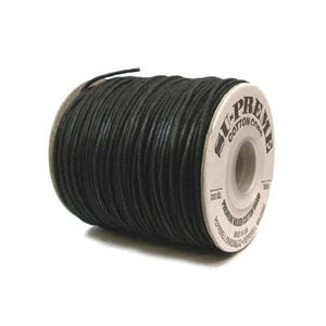 Waxed Cotton Cord - Black - 2mm - SuPreme - Craft de Ville