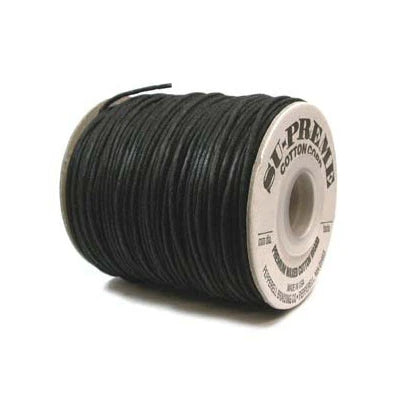 Waxed Cotton Cord Black 2mm – Craft de Ville