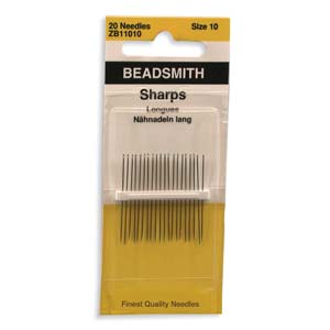 Sharps Needles - Size 10 - 20 pack - John James - Craft de Ville