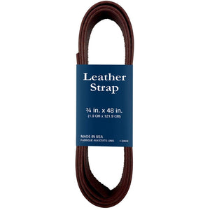 Leather Strap - 3/4 X 48 Burgundy & Vinyl