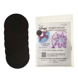 Lacys Stiff Stuff - Black 3.5 Round 6 Pack Interfacing