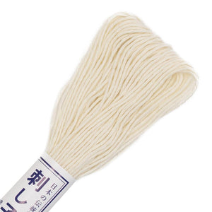 Olympus Sashiko Cotton Thread - 20 Meters White & Floss