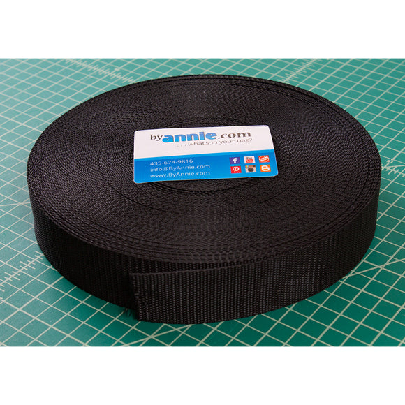 Polypro Strapping 1.5 - Black Polypropylene Webbing