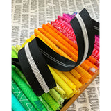 Black Zipper Tape With Nickel Teeth - 3 Yards Zippers