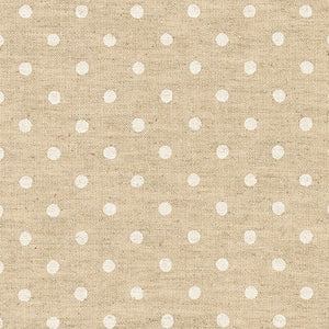 Sevenberry Canvas - Natural Dots White Fabric