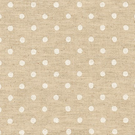 Sevenberry Canvas - Natural Dots White Fabric