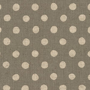 Sevenberry Canvas - Natural Dots Grey Fabric