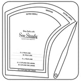 Sew Steady Fitted Mask Acrylic Template - 3 Sizes Ruler