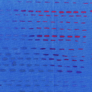 Alison Glass - Stitched Running Stitch In Cobalt Fabric