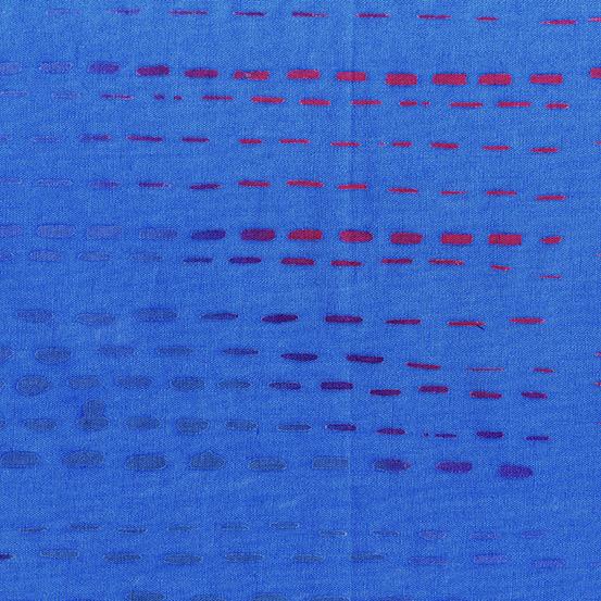 Alison Glass - Stitched Running Stitch In Cobalt Fabric
