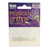 Magical Crimping Tubes - 2Mm X 1/2Oz Silver Plated Small Pack 100 Pieces Art & Crafting Tool