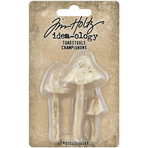 Tim Holtz Idea-Ology - Resin Toadstools 3 Pack Mixed Media