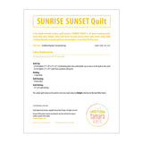 Tamara Kate Designs - Sunrise Sunset Quilt Pattern Quilting