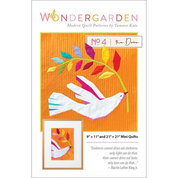 Tamara Kate Designs - Wondergarden No.4 Dove Mini Quilt Pattern Fpp
