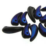 Tooth Beads - 6Mm X 16Mm Soon Jet Azuro Glass