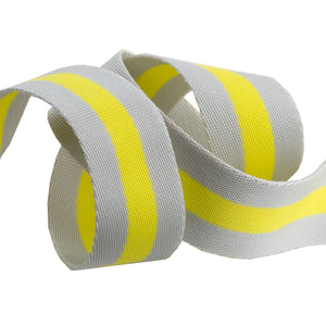 Preorder November - Tula Pink Webbing 1.5 Wide Grey & Lime Ribbons Cords