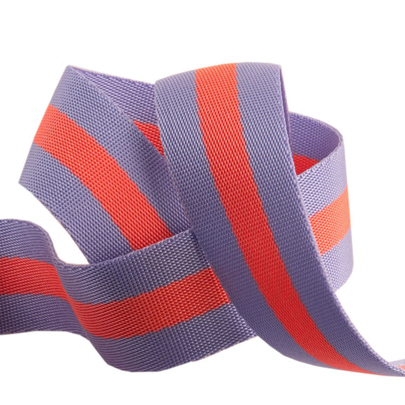 Preorder November - Tula Pink Webbing 1.5 Wide Lavender & Ribbons Cords