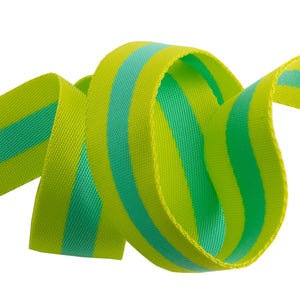 Preorder November - Tula Pink Webbing 1.5 Wide Lime & Turquoise Ribbons Cords