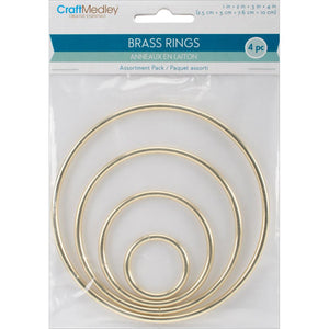 Brass Ring - Assorted - 4 pack - Craft Medley - Craft de Ville