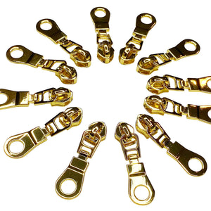 Gold #5 Zipper Pulls - 6 pack