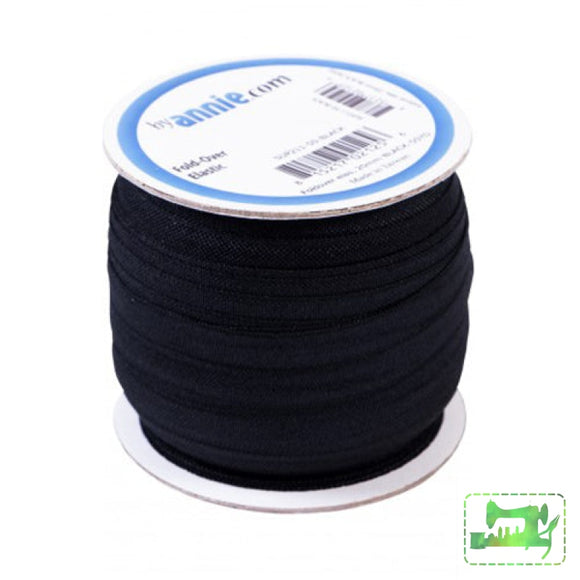 By Annies Fold Over Elastic - Black 20Mm