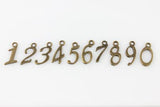 Script Number Charm - Antique Bronze - Craft De Ville - Craft de Ville