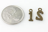 Serif Number Charm - Antique Bronze - Craft De Ville - Craft de Ville