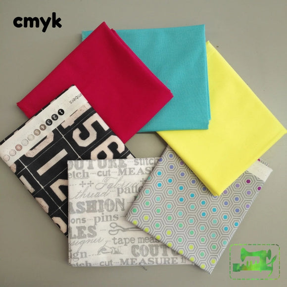 Curated Fat Quarter Bundles - Assorted 6 Cmyk Fabric