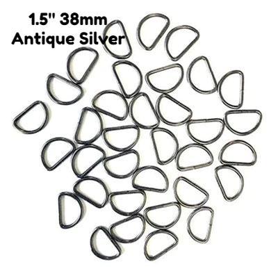 D-Rings - 1 Antique Silver Craft Fasteners & Closures