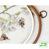 Decorative Plastic Oval Woodgrain Embroidery Hoop - 4 X 5