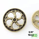 Flywheel Button - Antique Brass - 5/8" (16mm) - Craft De Ville - Craft de Ville