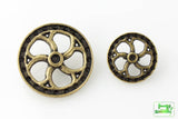 Flywheel Button - Antique Brass - 5/8" (16mm) - Craft De Ville - Craft de Ville
