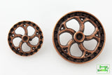 Flywheel Button - Antique Copper - 7/8" (22mm) - Craft De Ville - Craft de Ville