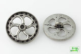 Flywheel Button - Antique Silver - 7/8" (22mm) - Craft De Ville - Craft de Ville