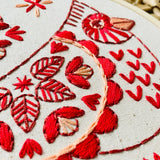 Hook Line & Tinker - Folk Cardinal Complete Embroidery Kit Kits